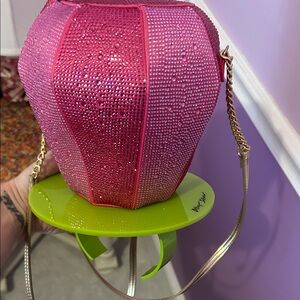 Betsey Johnson Rhinestone Ring Pop  Crossbody Bag